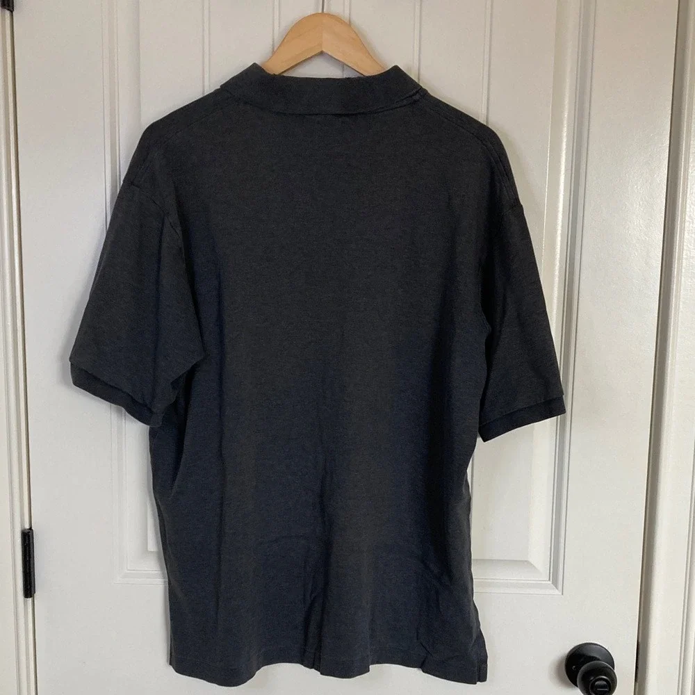 Polo by Ralph Lauren Men's Charcoal Pima Soft Touch Polo Shirt‎ Size LT Flaw